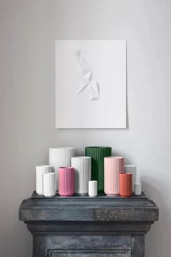 Lyngby Porcelæn Lyngbyvasen blå glas fra><noscript><img width=