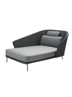Cane-line Mega Daybed, højre, inkl. hyndesæt fra> Udendørs Loungemøbler