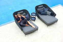 Cane-line Mega Daybed, venstre, inkl. hyndesæt fra> Udendørs Loungemøbler