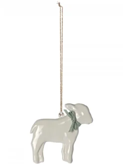 Maileg Metal ophæng, lam, gul fra> Juletræspynt