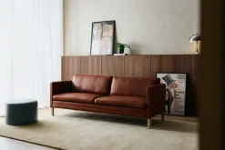 Mogens Hansen MH276 4 pers. sofa i Baltique anilinlæder fra><noscript><img width=