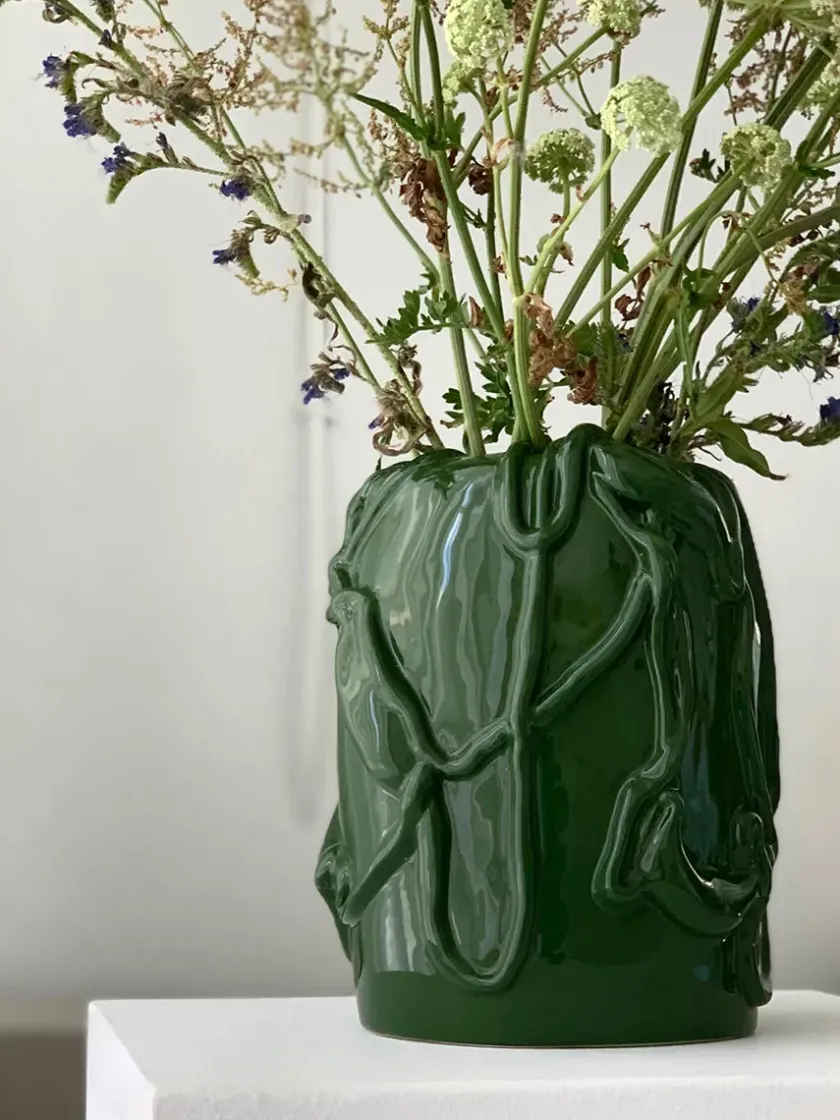 raawii Michael Kvium Jam Vase, juniper fra> Gaver Til Ham|Vaser