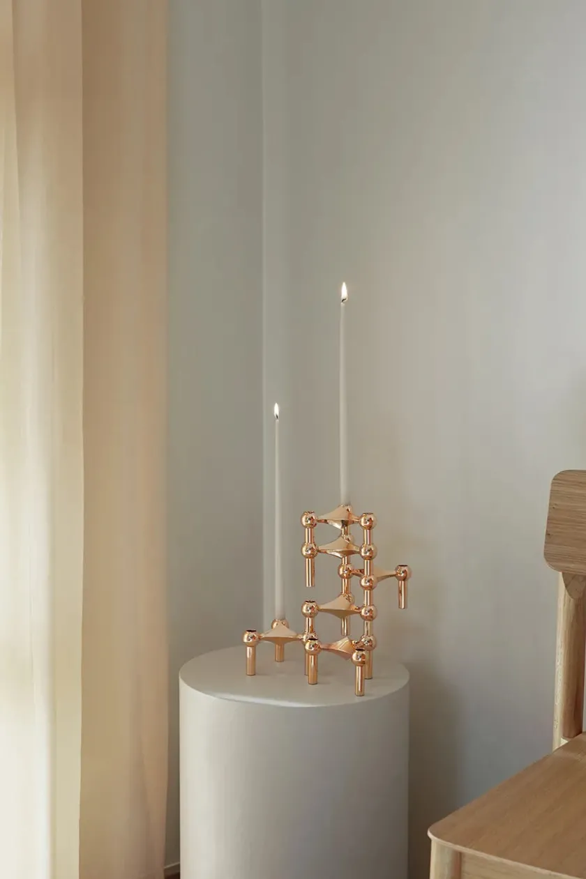 STOFF Nagel Nagel Lysestage, bronzeret messing fra> Gaver Til Ham|Gaver Til Hende