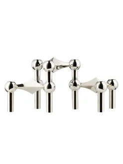 STOFF Nagel Nagel Lysestage, børstet krom fra><noscript><img width=