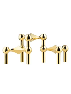 STOFF Nagel Nagel Lysestage, børstet krom fra><noscript><img width=
