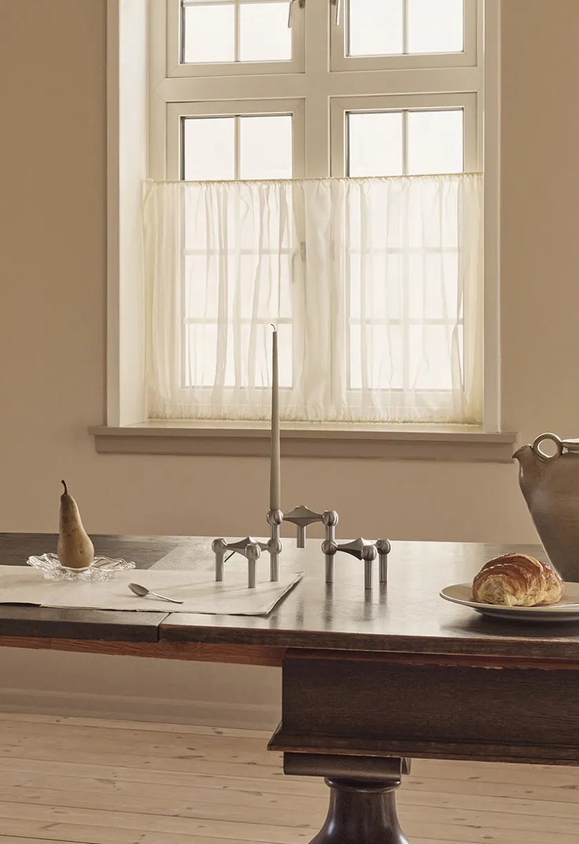 STOFF Nagel Nagel Lysestage, sort krom fra> Lysestager