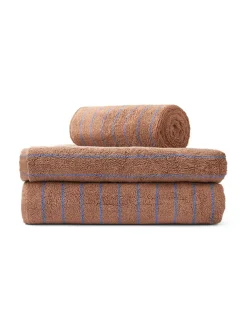Bongusta Naram towel - Camel & Ultramarine blue fra> Gaver Til Hende|Badeværelsestekstiler