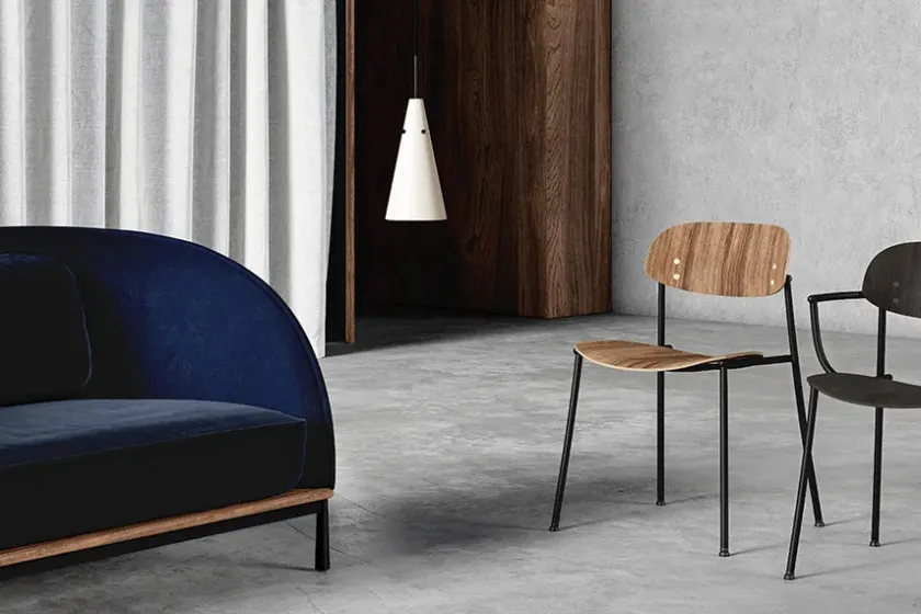Stellar Works Ori Dining Armchair, black oak fra> Spisebordsstole
