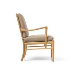 Carl Hansen & Søn OW149 Colonial lænestol, eg olie, Terra-læder af Ole Wanscher><noscript><img width=