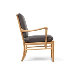 Carl Hansen & Søn OW149 Colonial lænestol, eg olie, Terra-læder af Ole Wanscher><noscript><img width=