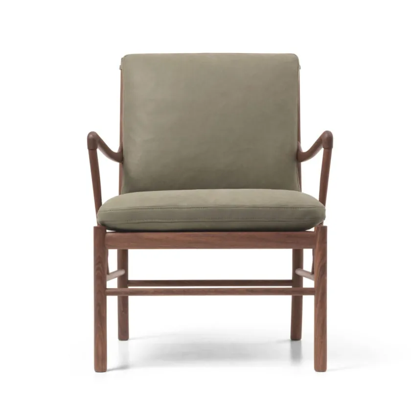 Carl Hansen & Søn OW149 Colonial lænestol, eg olie, Terra-læder af Ole Wanscher> Loungestole|Lænestole