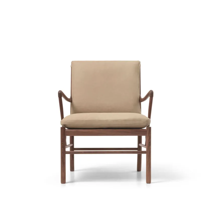 Carl Hansen & Søn OW149 Colonial lænestol, eg olie, Terra-læder af Ole Wanscher> Loungestole|Lænestole