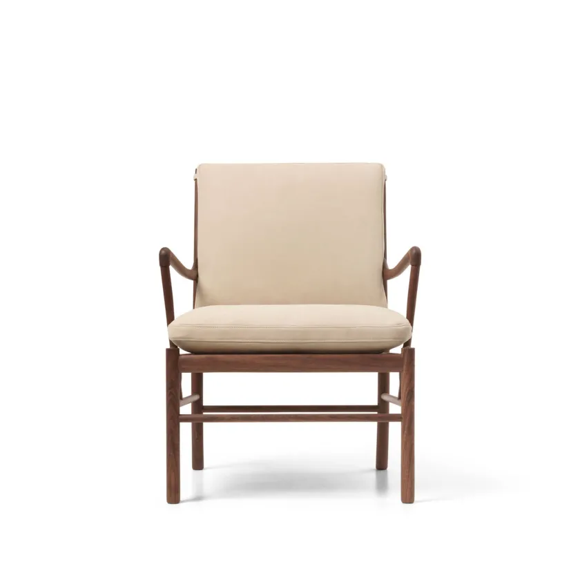 Carl Hansen & Søn OW149 Colonial lænestol, eg olie, Terra-læder af Ole Wanscher> Loungestole|Lænestole