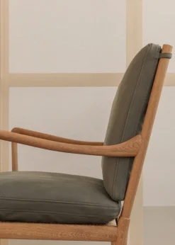 Carl Hansen & Søn OW149 Colonial lænestol, eg olie, Terra-læder af Ole Wanscher><noscript><img width=