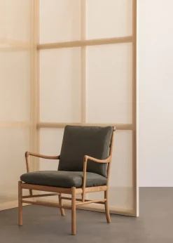 Carl Hansen & Søn OW149 Colonial lænestol, valnød olie, Terra-læder af Ole Wanscher><noscript><img width=