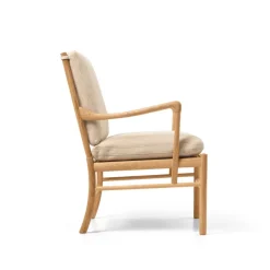 Carl Hansen & Søn OW149 Colonial lænestol, valnød olie, Terra-læder af Ole Wanscher><noscript><img width=