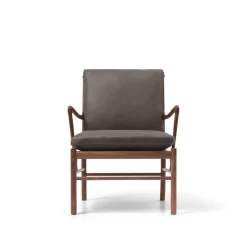 Carl Hansen & Søn OW149 Colonial lænestol, valnød olie, Terra-læder af Ole Wanscher><noscript><img width=