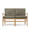 Carl Hansen & Søn OW149-2 Colonial sofa eg olie, Terra-læder af Ole Wanscher> Sofaer