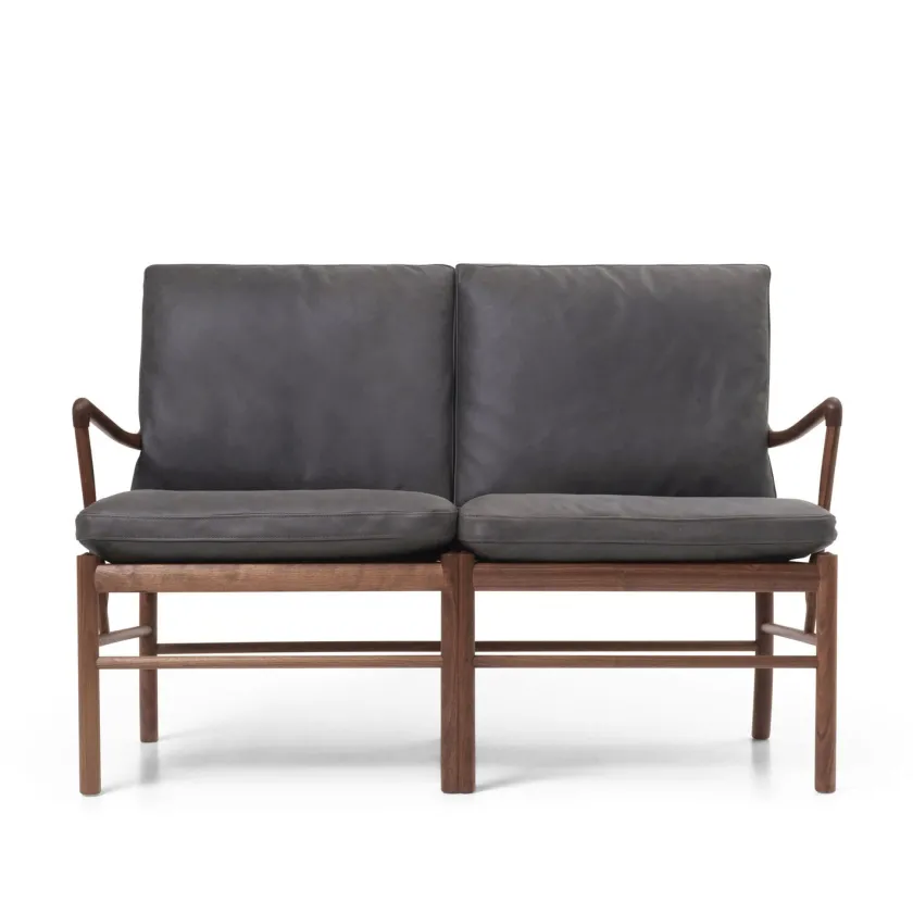 Carl Hansen & Søn OW149-2 Colonial sofa eg olie, Terra-læder af Ole Wanscher> Sofaer