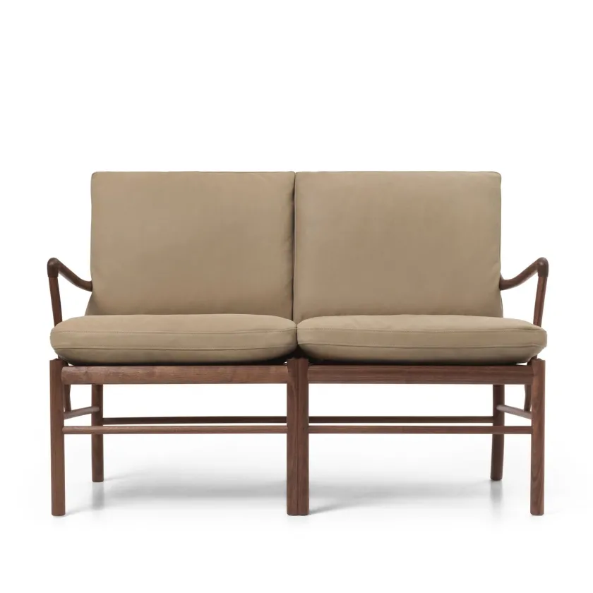 Carl Hansen & Søn OW149-2 Colonial sofa eg olie, Terra-læder af Ole Wanscher> Sofaer