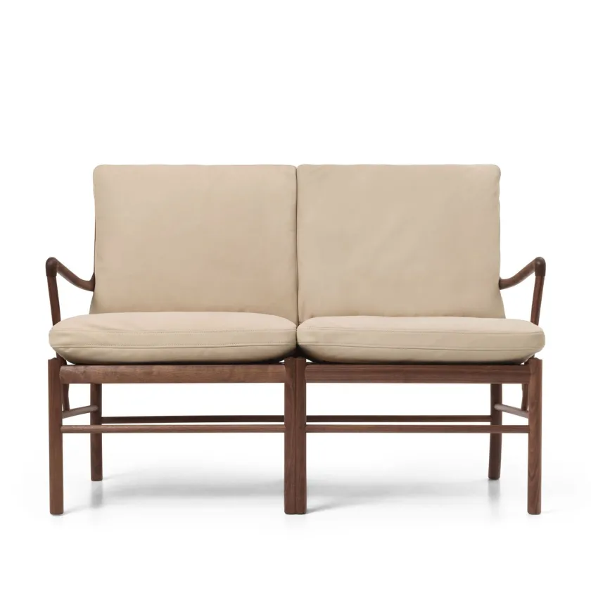 Carl Hansen & Søn OW149-2 Colonial sofa eg olie, Terra-læder af Ole Wanscher> Sofaer