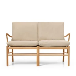 Carl Hansen & Søn OW149-2 Colonial sofa eg olie, Terra-læder af Ole Wanscher><noscript><img width=
