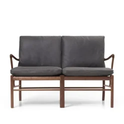 Carl Hansen & Søn OW149-2 Colonial sofa valnød olie, Terra-læder af Ole Wanscher> Sofaer
