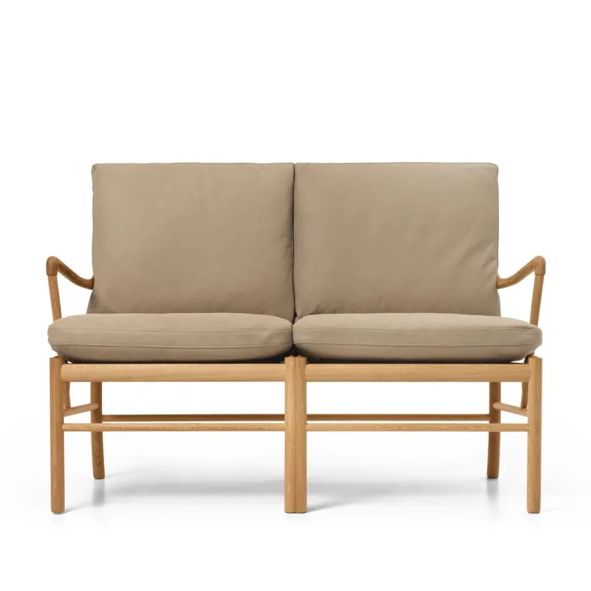 Carl Hansen & Søn OW149-2 Colonial sofa valnød olie, Terra-læder af Ole Wanscher> Sofaer