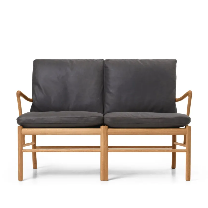 Carl Hansen & Søn OW149-2 Colonial sofa valnød olie, Terra-læder af Ole Wanscher> Sofaer