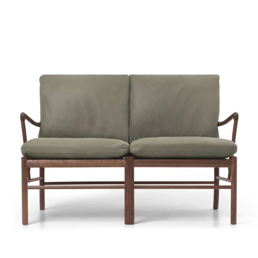 Carl Hansen & Søn OW149-2 Colonial sofa valnød olie, Terra-læder af Ole Wanscher> Sofaer