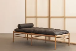 Carl Hansen & Søn OW150 daybed eg olie, Terra-læder af Ole Wanscher> Daybeds|Sofaer