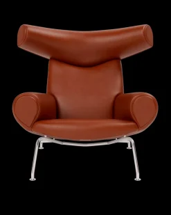 Fredericia Furniture OX Chair - Cera 905 læder i Russet Brown af Hans J. Wegner> Lænestole