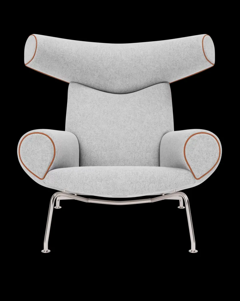 Fredericia Furniture OX Chair - Grå Hallingdal 116 af Hans J. Wegner> Lænestole