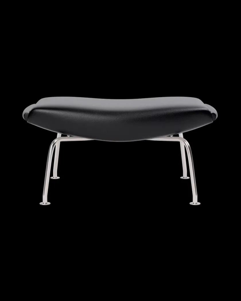 Fredericia Furniture OX Skammel - Cera 905 læder i Russet Brown af Hans J. Wegner> Skamler