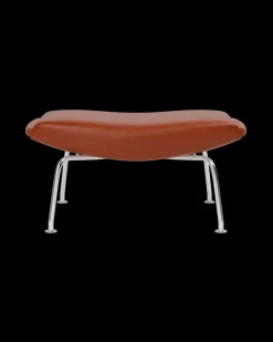 Fredericia Furniture OX Skammel - Primo 88 læder i Sort af Hans J. Wegner> Skamler