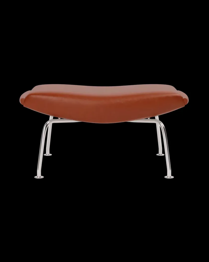 Fredericia Furniture OX Skammel - Primo 88 læder i Sort af Hans J. Wegner> Skamler