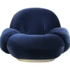 GUBI Pacha Lounge Chair w. Armrest, swivel, fra> Lænestole