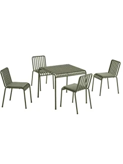 HAY Palissade sæt, 4 armstole og bord i olive fra><noscript><img width=