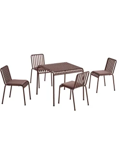 HAY Palissade sæt, 4 armstole og bord i sky grey fra><noscript><img width=