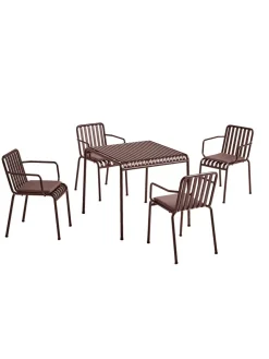 HAY Palissade sæt, 4 armstole og bord i anthracite fra><noscript><img width=