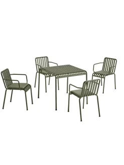 HAY Palissade sæt, 4 stole og bord i sky grey fra><noscript><img width=