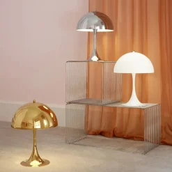 Louis Poulsen Panthella 320 bordlampe, messing af Verner Panton><noscript><img width=
