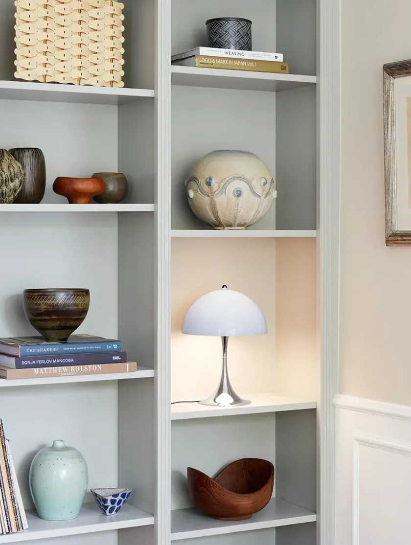 Louis Poulsen Panthella 250 bordlampe, orange af Verner Panton> Spots