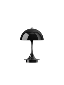 Louis Poulsen Panthella 160 Portable V3, chrome beige af Verner Panton><noscript><img width=