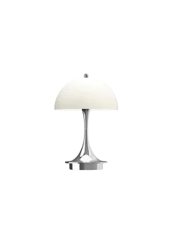 Louis Poulsen Panthella 160 Portable V3, chrome beige af Verner Panton><noscript><img width=