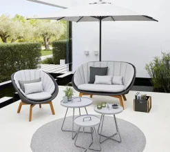 Cane-line Peacock Loungestol, Soft Rope m/ben i teak fra><noscript><img width=