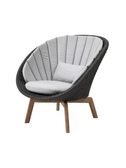 Cane-line Peacock Loungestol, Soft Rope m/ben i teak fra><noscript><img width=