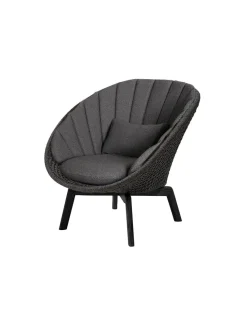 Cane-line Peacock Loungestol, Soft Rope m/ben i alu fra> Udendørs Loungemøbler|Havestole