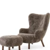 &Tradition Petra VB3 inkl. Skammel, sheepskin sahara fra> Lænestole