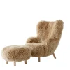 &Tradition Petra VB3 lænestol inkl. Skammel,  Sheepskin honey 50 fra> Lænestole